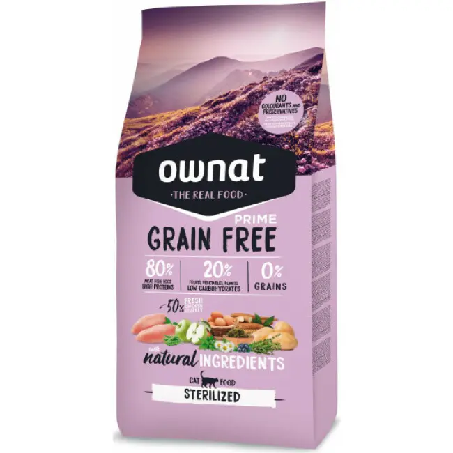 Ownat Prime Grain Free Sterilized chat